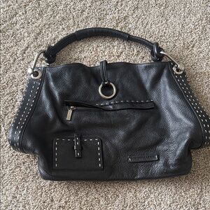 BCBGMaxAzria Signature Leather Top Handle Tote Bag